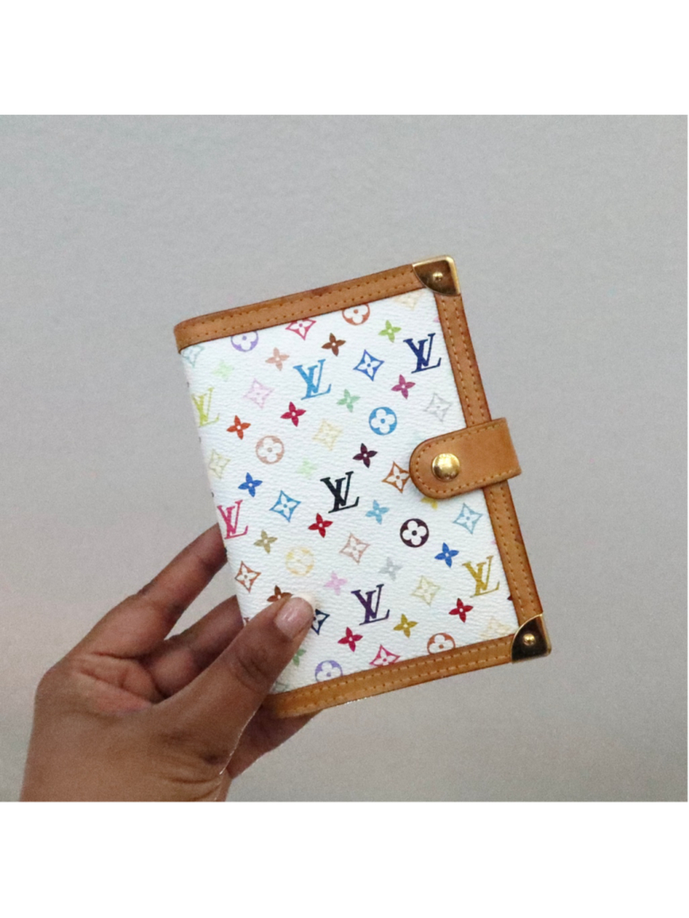 Louis Vuitton Murakami Multicolor White Agenda PM EXCELLENT